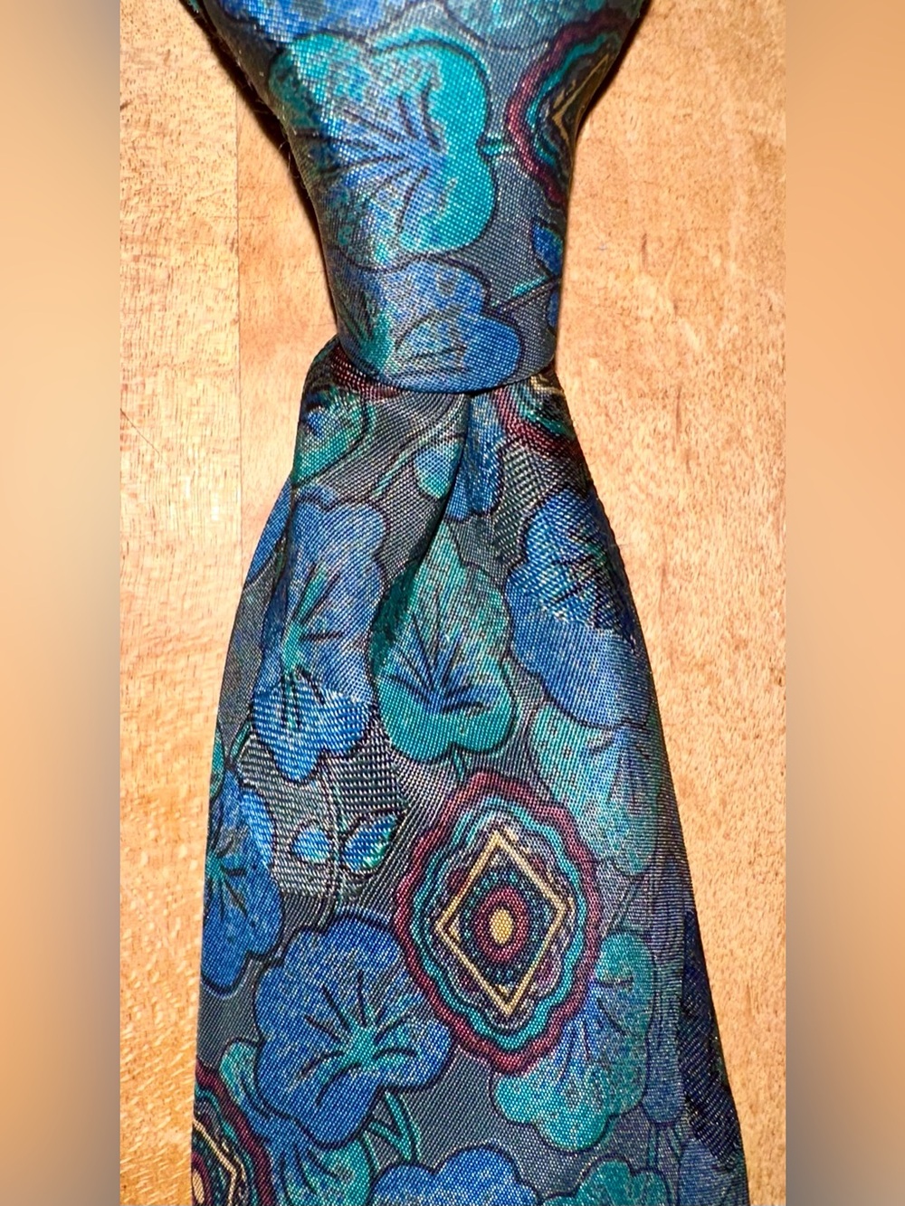 Pride vintage men's tie necktie cravat floral jacquard vintage like new
